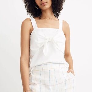 Madewell Tie Front Cami White Women's Top